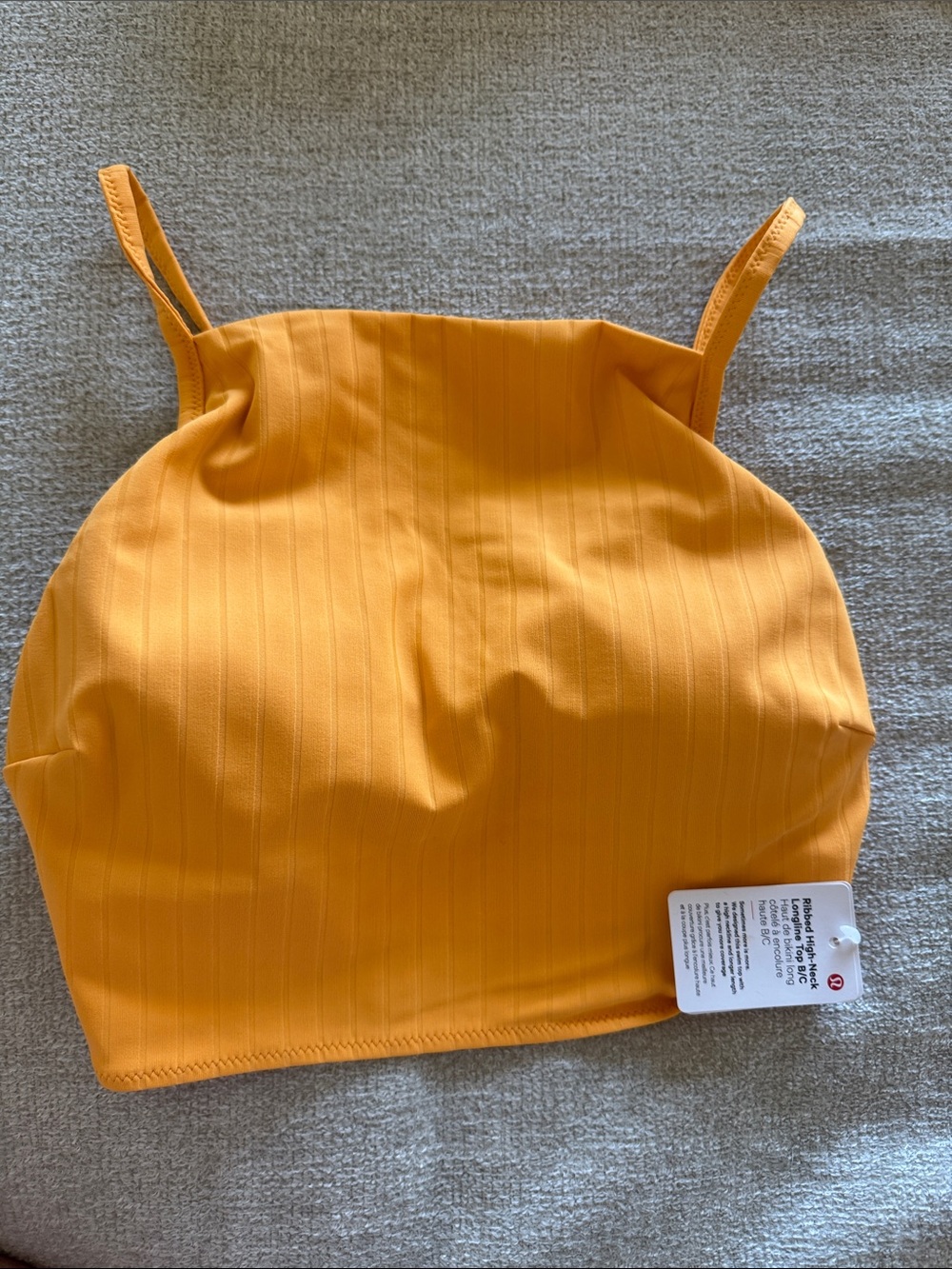 Ribbed high neck longline top